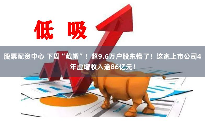 股票配资中心 下周“戴帽”！超9.6万户股东懵了！这家上市公司4年虚增收入逾86亿元！