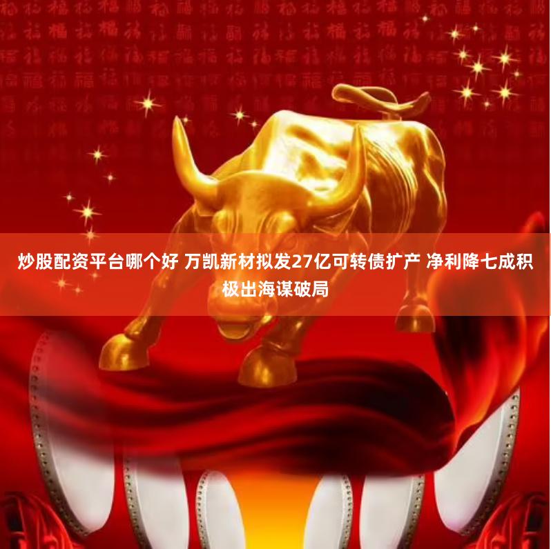 炒股配资平台哪个好 万凯新材拟发27亿可转债扩产 净利降七成积极出海谋破局